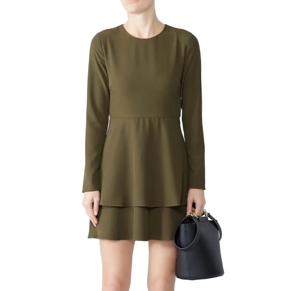 Hutch Olive Green Long Sleeve Cami Dress Size 4 - Picture 5 of 9